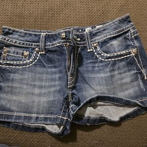 Miss Me Blue Denim Shorts